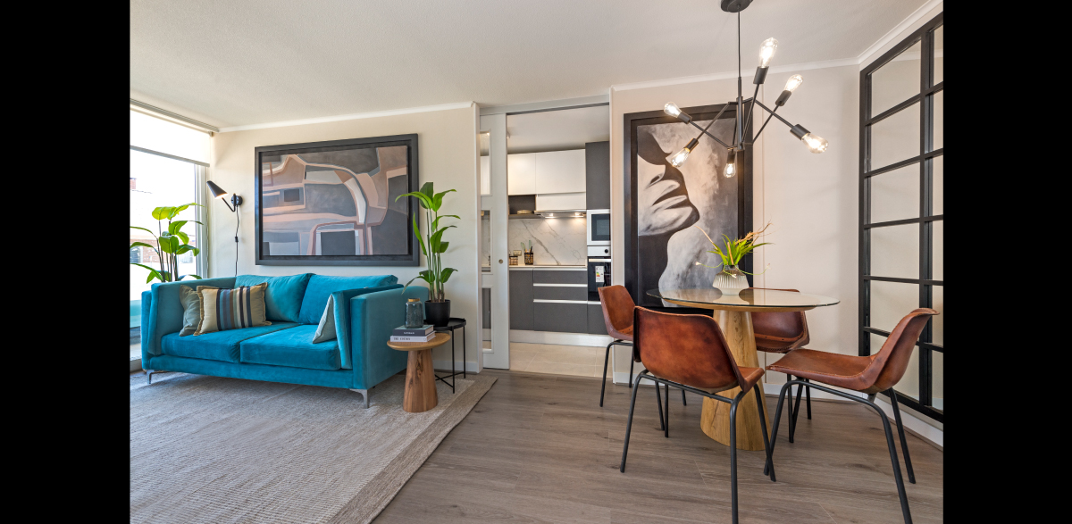 Living comedor con cocina cerrada (según tipología)