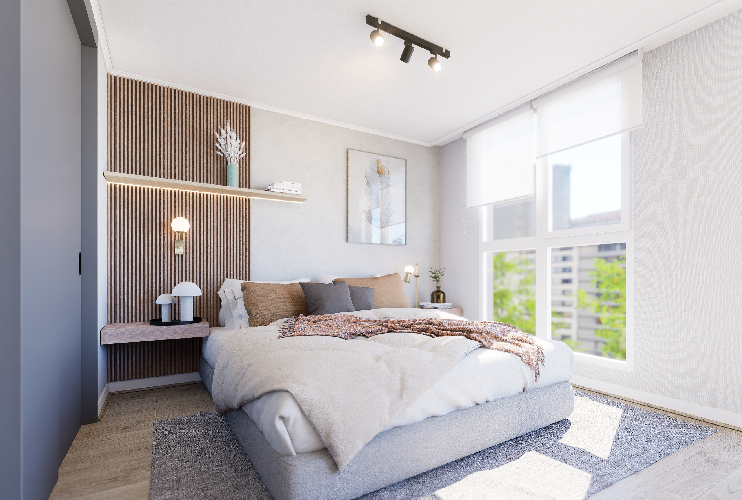 Dormitorio principal luminoso